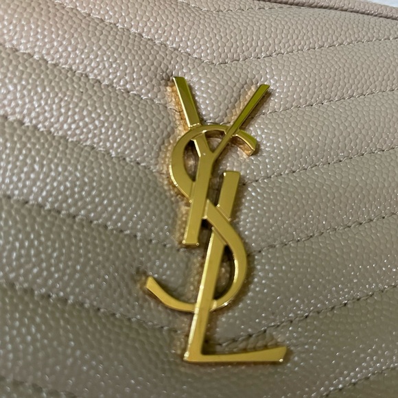 Saint Laurent Beige Quilted Mini Lou Crossbody Bag 🧡 - Picture 13 of 15
